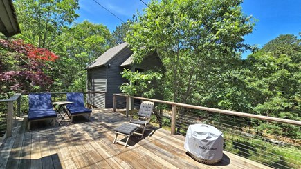 Truro Cape Cod vacation rental - Wonderful deck with dining table and chaise loungers