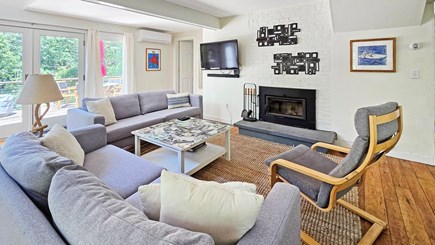 Truro Cape Cod vacation rental - Living room with comfortable seating and flat screen TV