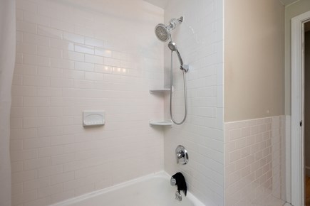 South Yarmouth Cape Cod vacation rental - Bathroom 1: Main Level with shower and tub combo