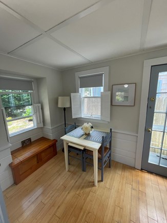 Dennisport Cape Cod vacation rental - Bright and cheerful indoor dining area—ideal for morning coffee!