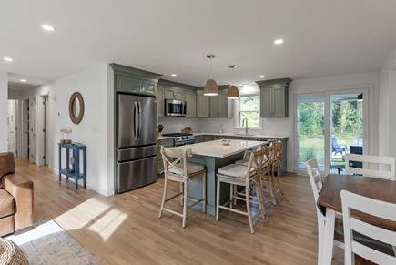 East Dennis Cape Cod vacation rental - Living room open concept to Kitchen