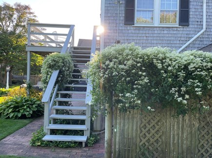 In the Heart of Harwich Port Cape Cod vacation rental - View of staircase to the Crows Nest.