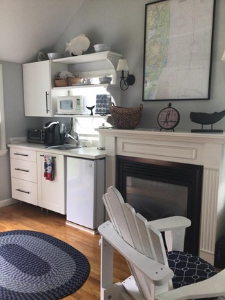 Chatham Cape Cod vacation rental - Kitchenette and gas fireplace