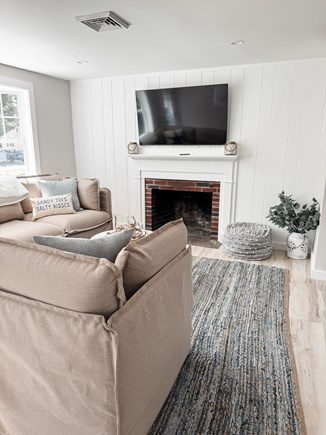 South Yarmouth Cape Cod vacation rental - Cozy living area with Smart TV.