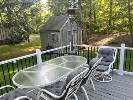 Harwich Cape Cod vacation rental - Back deck and shed