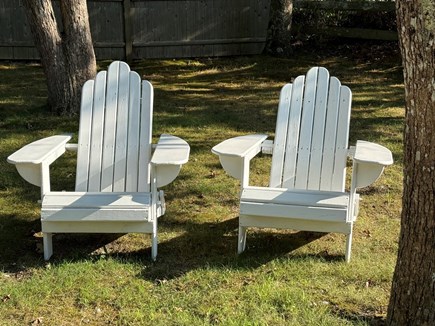 Harwich Cape Cod vacation rental - Enjoy quiet conversation in the dappled shade.