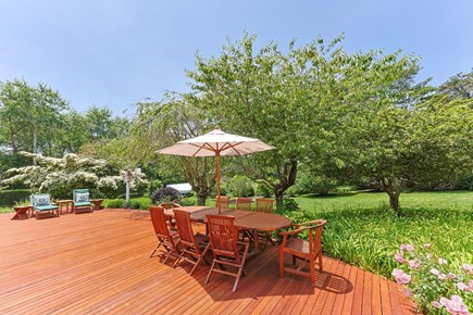 Chatham, Harborside Cape Cod vacation rental - Huge Back Deck overlooking the Grounds