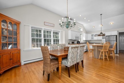 Seconsett Island, Mashpee Cape Cod vacation rental - Open kitchen and dining area with vaulted ceilings