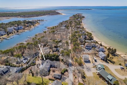 Seconsett Island, Mashpee Cape Cod vacation rental - Views of Little River in the back and Waqoit Bay in the back.