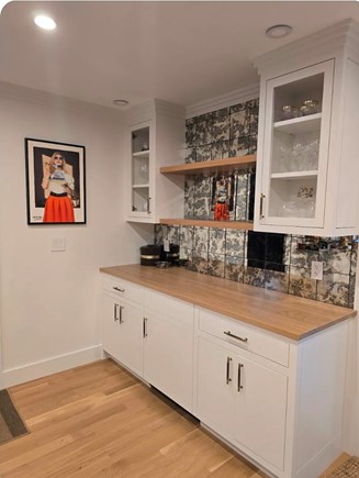 West Yarmouth Cape Cod vacation rental - Bar cabinet, beverage fridge