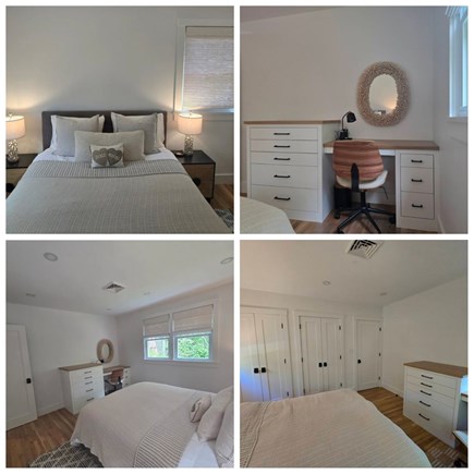 West Yarmouth Cape Cod vacation rental - Master bedroom:<br/>Queen bed<br/>Built in desk and dresser<br/>