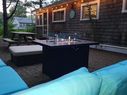 Manomet, Plymouth Manomet vacation rental - Outdoor seating area with propane fire table