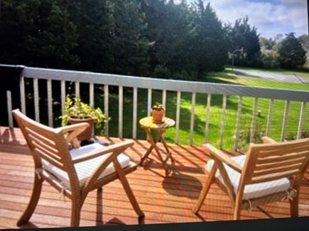 Eastham Cape Cod vacation rental - Deck looking out to backyard