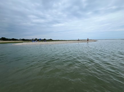 Chatham, Little Beach Cape Cod vacation rental - High tide looking towards private beach.