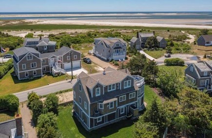 Chatham, Little Beach Cape Cod vacation rental - Aerial of house below.