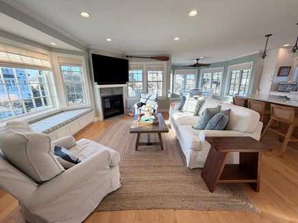Chatham, Lighthouse Beach Cape Cod vacation rental - Kick back in the very comfortable living room with gas fireplace.