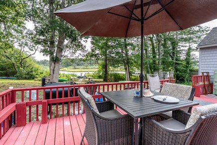 Dennis Cape Cod vacation rental - Deck overlooking the river.