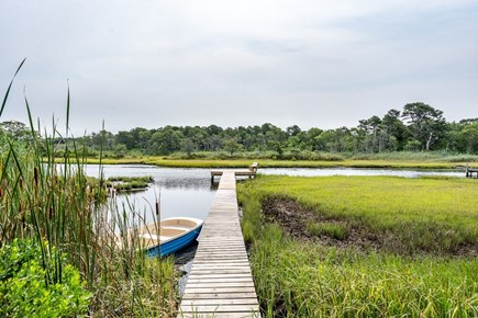 Dennis Cape Cod vacation rental - The dock to the river.