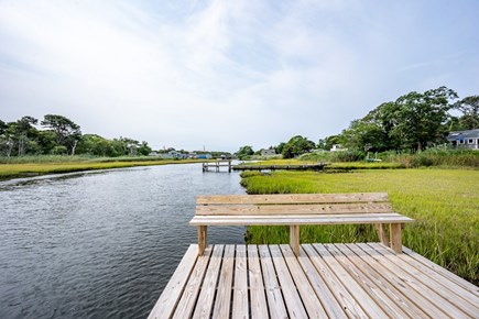 Dennis Cape Cod vacation rental - The platform by the river where you can dock the kayak.
