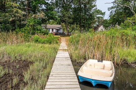 Dennis Cape Cod vacation rental - View of the cottage from the dock.