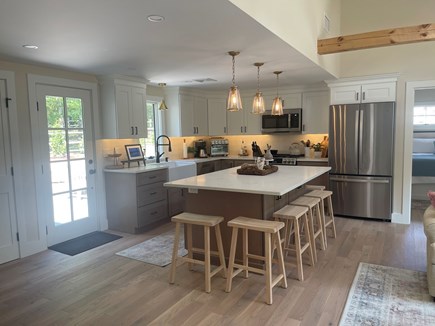 Harwichport Cape Cod vacation rental - Kitchen with island seating