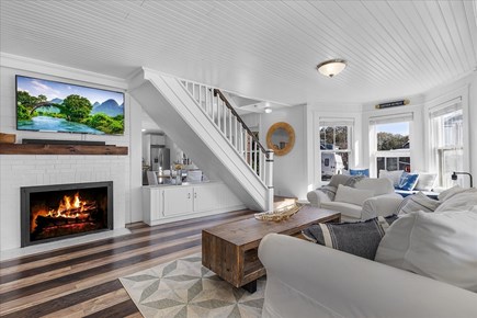 West Yarmouth Cape Cod vacation rental - TV over the fireplace