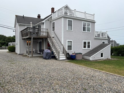 West Yarmouth Cape Cod vacation rental - Rear porch bbq, beach buggy & toys, 2nd FL deck 3rd FL deck