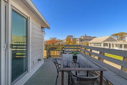 West Yarmouth Cape Cod vacation rental - Deck over looking the large yard.