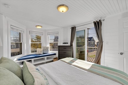 West Yarmouth Cape Cod vacation rental - 2nd floor -Queen bed with amazing ocean views and sliders to deck