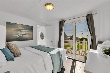 West Yarmouth Cape Cod vacation rental - 2nd fl - Queen bed w/ sliders to deck and shares the bath.
