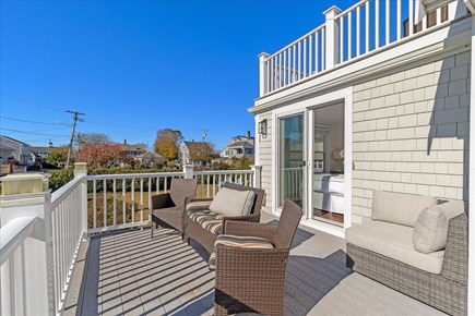 West Yarmouth Cape Cod vacation rental - Large Deck to enjoy ocean views, boat watching, sunsets and more
