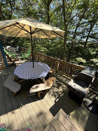 Plymouth MA vacation rental - Extra long deck (you can see the ocean!)