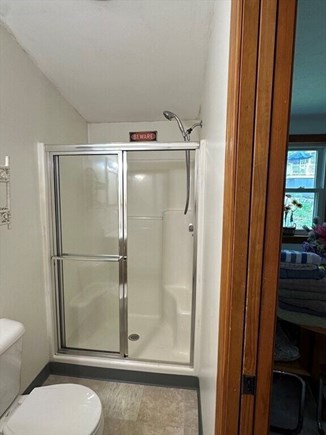 Plymouth MA vacation rental - Walk in Shower - Beware of Sharks
