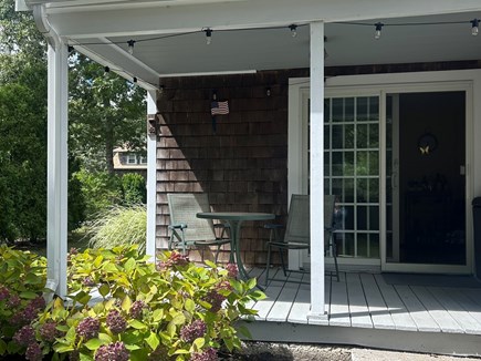 South Yarmouth Cape Cod vacation rental - Back porch, seating for 2