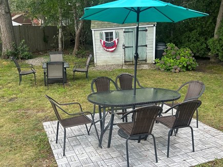 South Yarmouth Cape Cod vacation rental - Patio set for 6 + firepit for 4