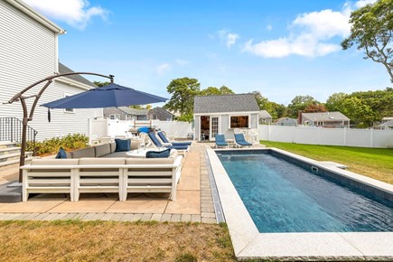 Dennis Cape Cod vacation rental - Beautiful Plunge Pool, outdoor furniture, big yard.  Perfection!