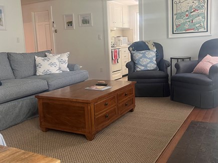 Falmouth Heights Cape Cod vacation rental - Living room: big screen tv, couch, love seat, chairs