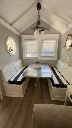 Dennis, Salt Air Village Cape Cod vacation rental - Dinette by day, Full size bed at night