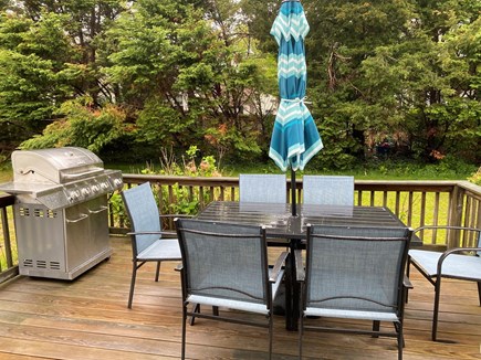 Pocasset Cape Cod vacation rental - Back Deck with Grill and Dining Area