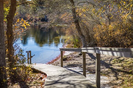 Brewster Cape Cod vacation rental - Beach and launch at Slough Pond