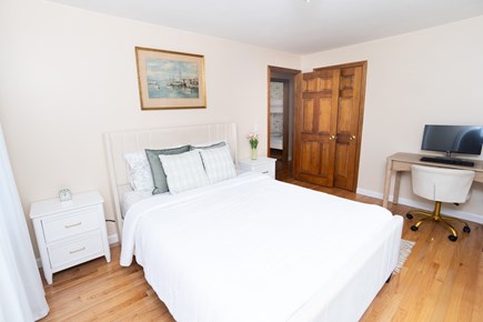 South Yarmouth Cape Cod vacation rental - Queen bed, desk/chair, nightstands, full length mirror