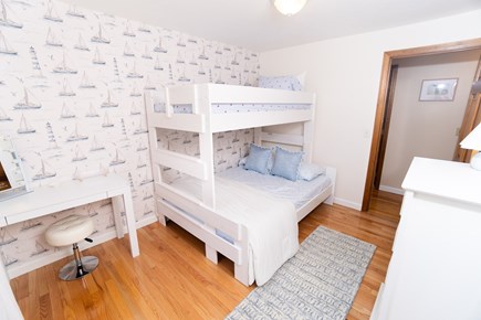 South Yarmouth Cape Cod vacation rental - Twin over full bunkbed, dresser, and vanity/desk