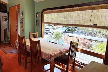 Brewster, Sheeps Pond, Noah's Bluff Cape Cod vacation rental - Kitchen Table with Zen Garden View
