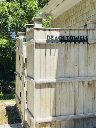 Orleans Cape Cod vacation rental - Extra large, lighted outdoor hot and cold shower.