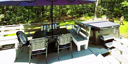 Orleans Cape Cod vacation rental - Large deck with seating for 10+, next to grill station, hot tub