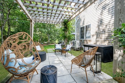 Orleans Cape Cod vacation rental - Pergola patio with twinkle lights