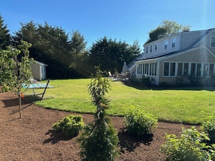 Falmouth Cape Cod vacation rental - Large, well landscaped Back yard with Hammock