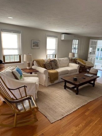 Falmouth Cape Cod vacation rental - Large Living Room with Fireplace and TV