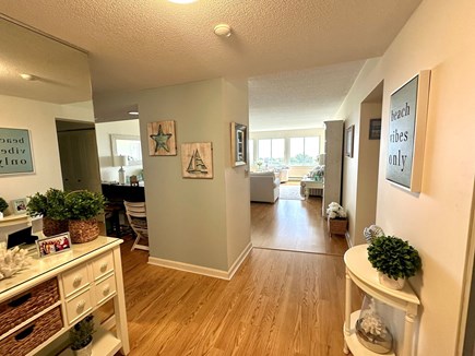 West Harwich Cape Cod vacation rental - Entryway (kitchen left; living room straight; bedrooms right)