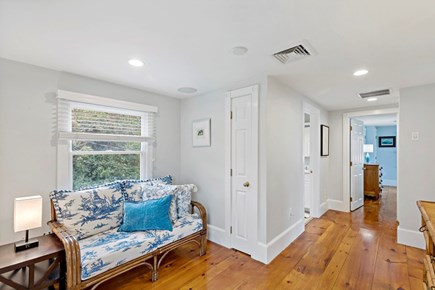 Orleans, Rocky Point Retreat Cape Cod vacation rental - Second-floor area doubles as a cozy reading nook or remote work